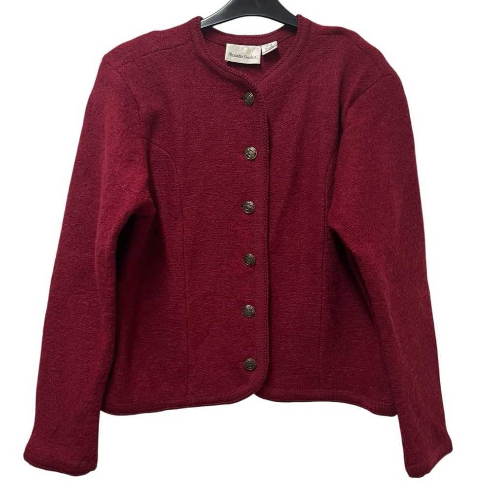 Alexandra Bartlett Wool Button Down Jacket Size M… - image 1